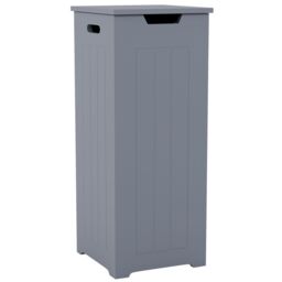 Home Discount Bath Vida Laundry Hamper - Freestanding Compact Bathroom Storage Unit in Grey - thumbnail 1