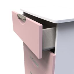 Ready Assembled 2 U Holborn 4 Drawer Midi Chest (Ready Assembled) in Dusty Pink - Size: Medium - thumbnail 5