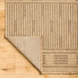 Livabliss Mirage-Cottage Tan Brown Fringe Jute-Look In- & Outdoor Rug in Dark Brown - Size: 80 cm x 220 cm - thumbnail 4