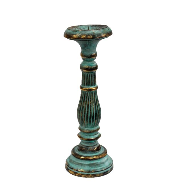 KDMD Medium Candle Stand - Turquois Gold in Turquoise - image 1