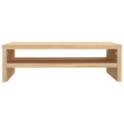 Berkfield Home Monitor Stand Sonoma Oak 42x24x13 cm Engineered Wood in Brown - Size: 42 x 24 x 13 cm - thumbnail 4