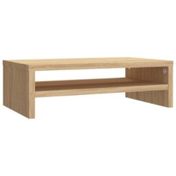 Berkfield Home Monitor Stand Sonoma Oak 42x24x13 cm Engineered Wood in Brown - Size: 42 x 24 x 13 cm - thumbnail 2