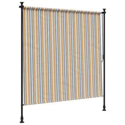 Berkfield Home Outdoor Roller Blind Yellow & White 150x270 cm Fabric&Steel - thumbnail 5
