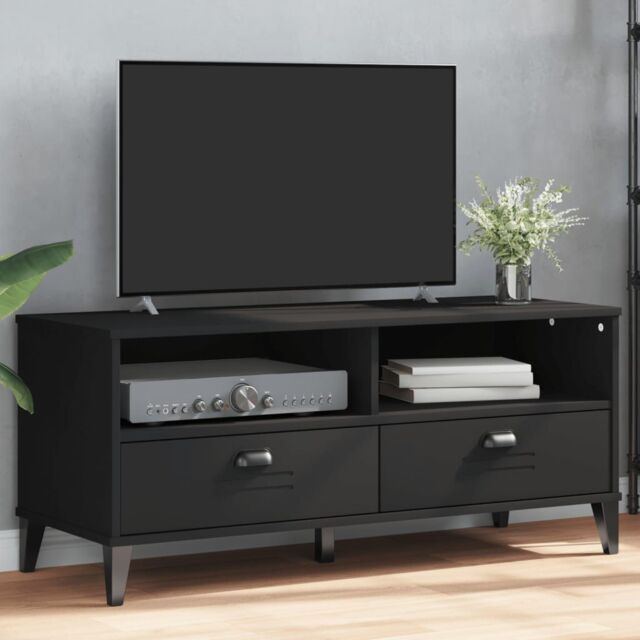 Berkfield Home TV Cabinet VIKEN Black Engineered Wood - image 1