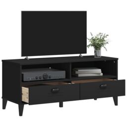 Berkfield Home TV Cabinet VIKEN Black Engineered Wood - thumbnail 4