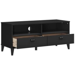 Berkfield Home TV Cabinet VIKEN Black Engineered Wood - thumbnail 5