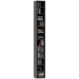 FORGEVIO 204 CD Storage Tower, Tall Storage Tower with 12 Tiers, Black