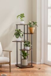 Living and Home 5-Tier Plant Stand Plant Display in Natural - thumbnail 2
