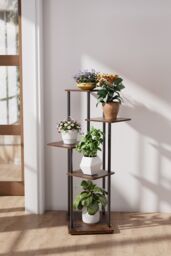 Living and Home 5-Tier Plant Stand Plant Display in Natural - thumbnail 3