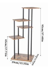 Living and Home 5-Tier Plant Stand Plant Display in Natural - thumbnail 6