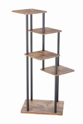 Living and Home 5-Tier Plant Stand Plant Display in Natural - thumbnail 4