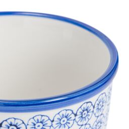 Nicola Spring Hand-Printed Plant Pot - 14cm in Navy - thumbnail 4