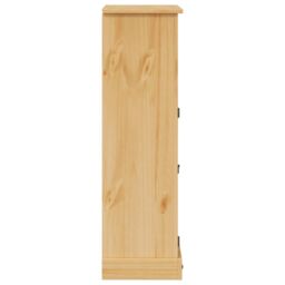 Berkfield Home Bathroom Cabinet Corona 70x33x110 cm Solid Wood Pine in Brown - Size: 70 x 33 x 110 cm - thumbnail 6