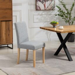 Artemis Home Maiolo Fabric Dining Chairs - Set of 2 in Grey - thumbnail 3