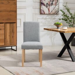 Artemis Home Maiolo Fabric Dining Chairs - Set of 2 in Grey - thumbnail 1