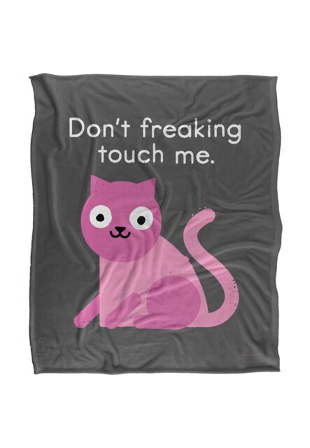David Olenick Purrsonal Space Silky Touch Super Soft Throw Blanket 152 X 127 cm in White - image 1