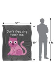 David Olenick Purrsonal Space Silky Touch Super Soft Throw Blanket 152 X 127 cm in White - thumbnail 5