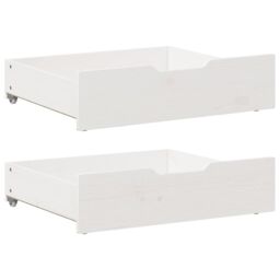 Berkfield Home Kids Bed Frame with Drawers without Mattress 80x160 cm Solid Wood in White - thumbnail 6