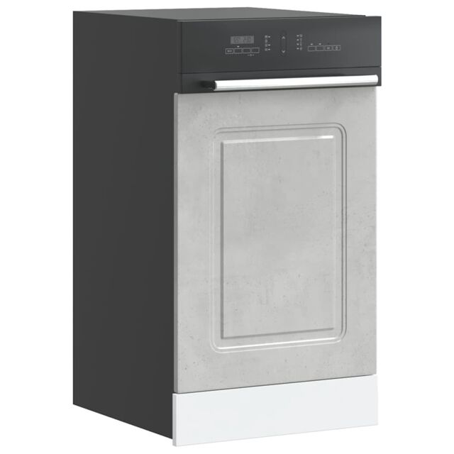 Berkfield Home Dishwasher Panel¬†Kalmar¬†Concrete Grey¬†45x1.5x67 cm Engineered Wood in Grey - Size: 45x1.5x67 cm - image 1