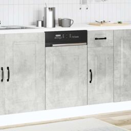Berkfield Home Dishwasher Panel¬†Kalmar¬†Concrete Grey¬†45x1.5x67 cm Engineered Wood in Grey - Size: 45x1.5x67 cm - thumbnail 3