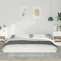 Berkfield Home White 200 x 200 cm Pine wood - thumbnail 5