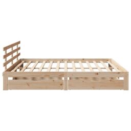 Berkfield Home Bed Frame with Drawers without Mattress 180x200 cm Super King in Brown - thumbnail 5