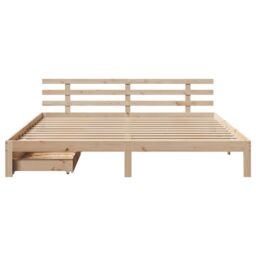 Berkfield Home Bed Frame with Drawers without Mattress 180x200 cm Super King in Brown - thumbnail 4