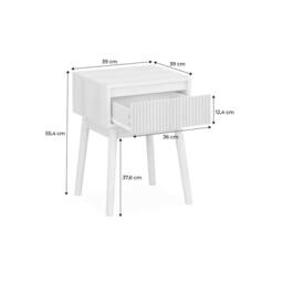 sweeek Wood Decor 1 Drawer Bedside Table (set Of 2) in Light Brown - thumbnail 6