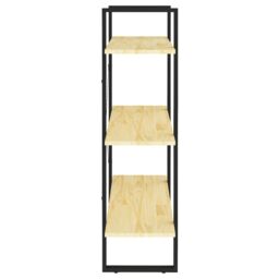 Berkfield Home 3-Tier Book Cabinet 80x30x105 cm Solid Pine Wood in Brown - Size: 80 x 30 x 105 cm - thumbnail 6