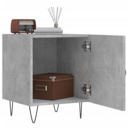 Berkfield Home Modern Bedside Cabinets 2 pcs Concrete Grey 40x40x50 cm Engineere - Size: 40 x 40 x 50 cm - thumbnail 1