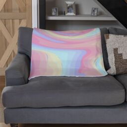 Benjamin Tate Design Colorful Marble Blanket in Natural - Size: 120 cm x 150 cm - thumbnail 2