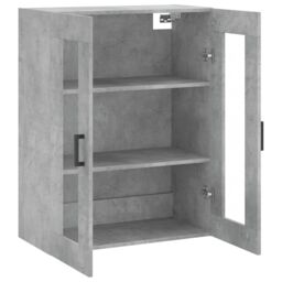 Berkfield Home Wall Mounted Cabinet Concrete Grey 69.5x34x90 cm - thumbnail 6