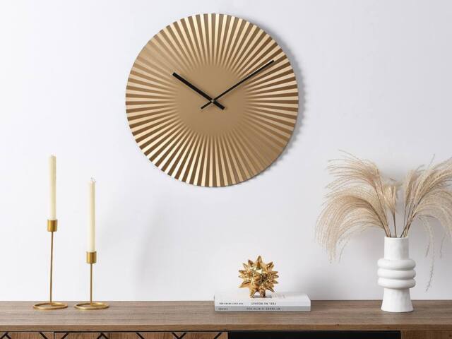 Vente-unique Art Deco Wall Clock - D50 Cm - Metal - Gold - FELINAR - image 1