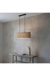 Netlighting Longshore Bar Pendant Ceiling Lamp Natural Seagrass Matt Black - thumbnail 4