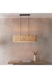 Netlighting Longshore Bar Pendant Ceiling Lamp Natural Seagrass Matt Black - thumbnail 5