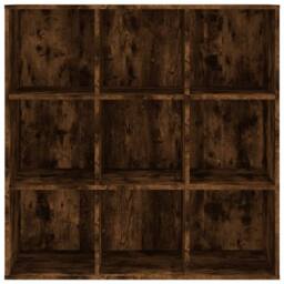 Berkfield Home Classic Book Cabinet Smoked Oak 98x30x98 cm in Brown - Size: 98 x 30 x 98 cm - thumbnail 1