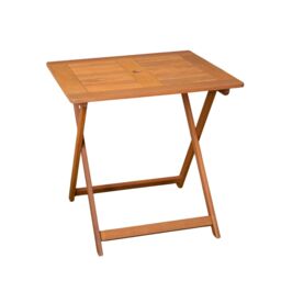 Samuel Alexander Windermere 4 Person Outdoor Square Wooden Folding Garden Table in Brown - thumbnail 7