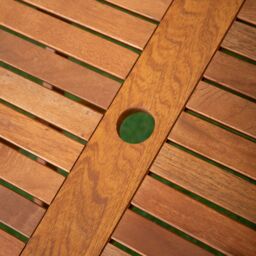 Samuel Alexander Windermere 4 Person Outdoor Square Wooden Folding Garden Table in Brown - thumbnail 4