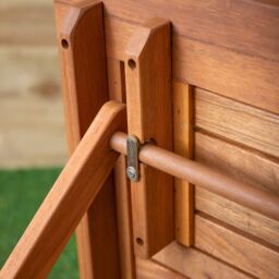 Samuel Alexander Windermere 4 Person Outdoor Square Wooden Folding Garden Table in Brown - thumbnail 6