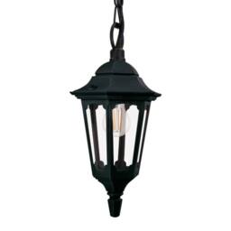 Netlighting Parish Outdoor Pendant Ceiling Light Black IP44 - thumbnail 1
