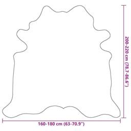 Berkfield Home Real Cowhide Rug Brown & White 180x220 cm - Size: Medium - thumbnail 9