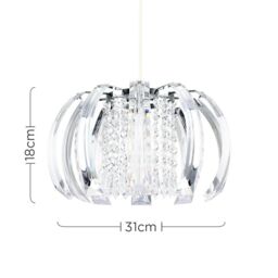 ValueLights Acurva Acrylic Droplets Silver Ceiling Pendant Droplets Shade - thumbnail 6