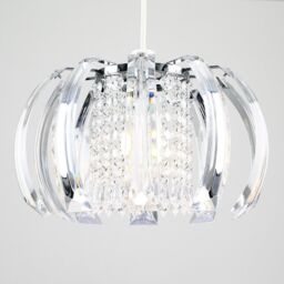ValueLights Acurva Acrylic Droplets Silver Ceiling Pendant Droplets Shade - thumbnail 4