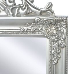 Berkfield Home Free-Standing Mirror Baroque Style 160x40 cm Silver - thumbnail 3