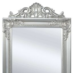 Berkfield Home Free-Standing Mirror Baroque Style 160x40 cm Silver - thumbnail 2