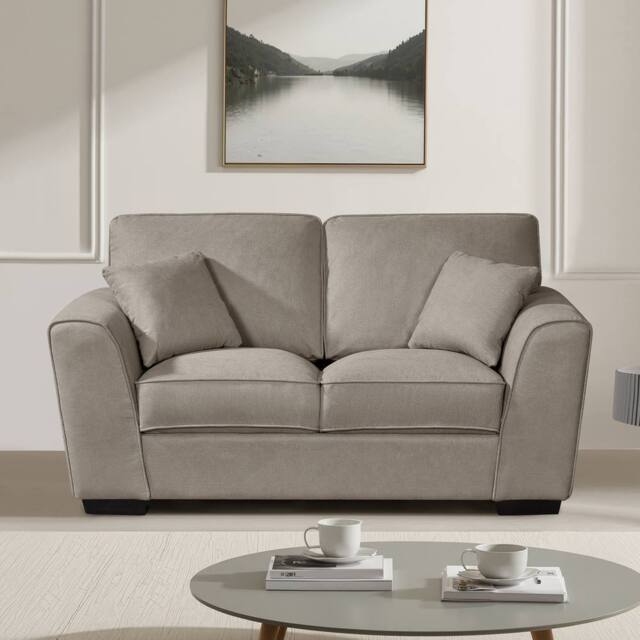 Artemis Home Arlington 2 Seat Fabric Sofa in Brown - Size: 2 Seater