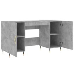 Berkfield Home Elegant Desk Concrete Grey 140x50x75 cm Engineered Wood - Size: 140 x 50 x 75 cm - thumbnail 5