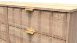 Ready Assembled 2 U Metro 6 Drawer Chest (Ready Assembled) in Light Oak - Size: Large - thumbnail 4
