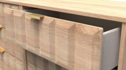 Ready Assembled 2 U Metro 6 Drawer Chest (Ready Assembled) in Light Oak - Size: Large - thumbnail 5