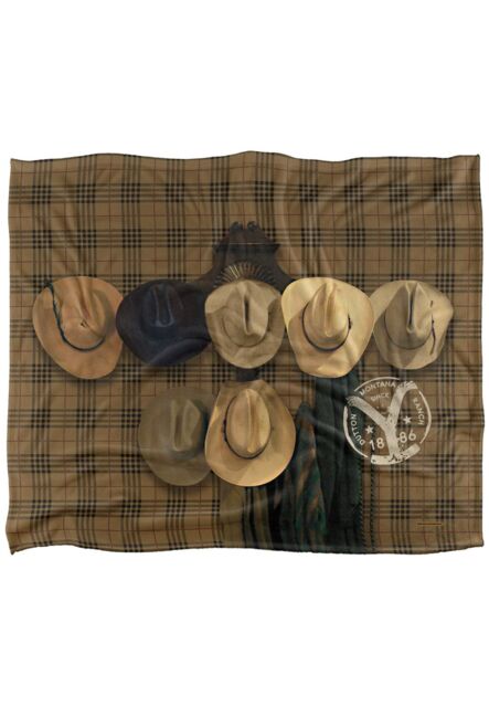 Yellowstone Hats Off-Silky Touch Super Soft Throw Blanket 152 X 127 cm in White - image 1